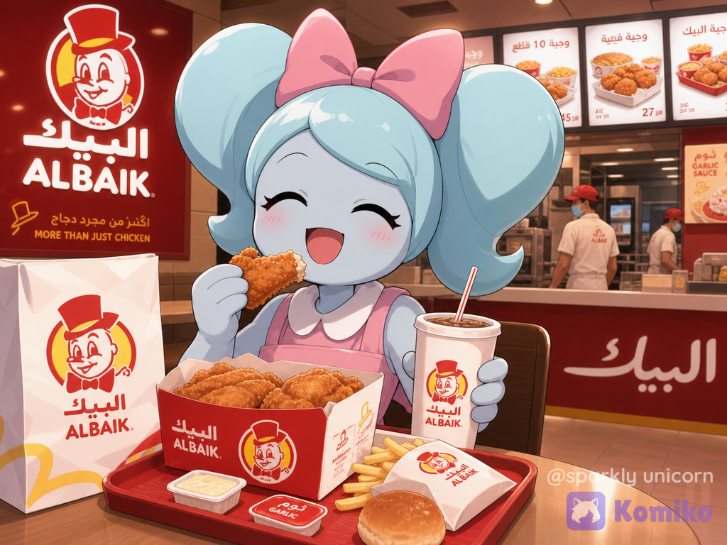 poppy eating al baik