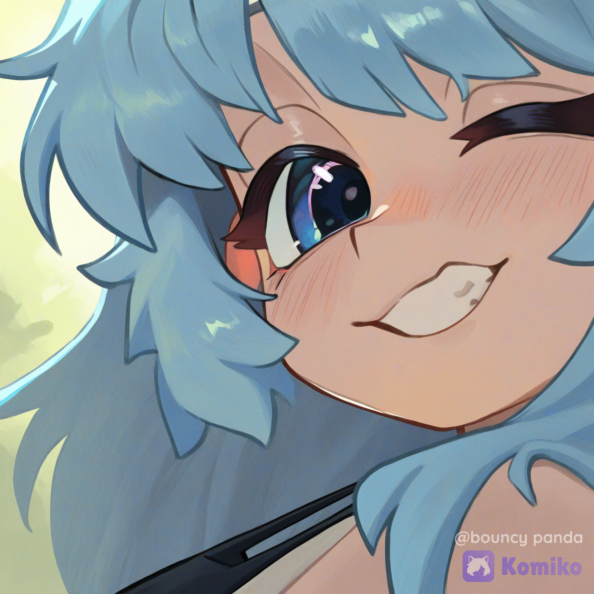 Cute girl wink