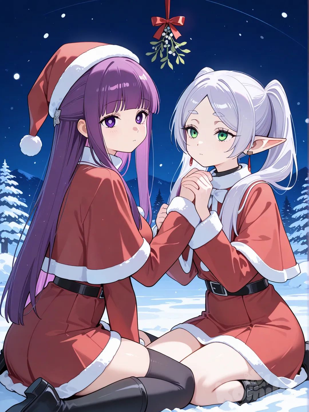@Frieren y , @Fern_(Sousou_No_Frieren) navideñas