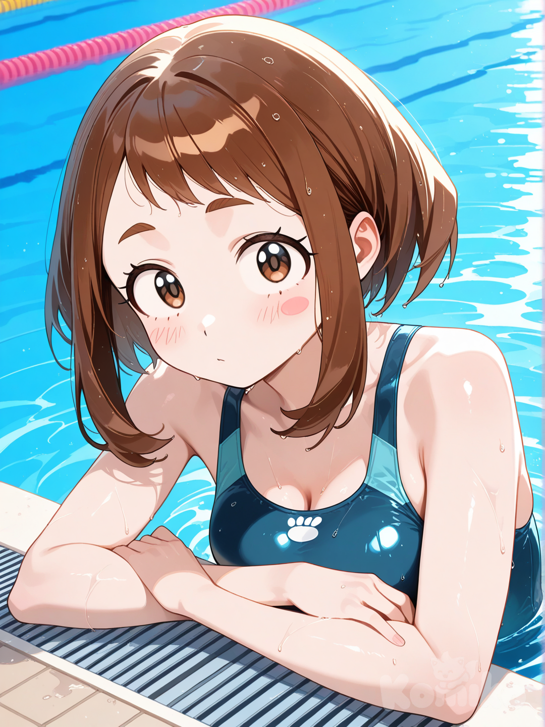 Ochako in the pool