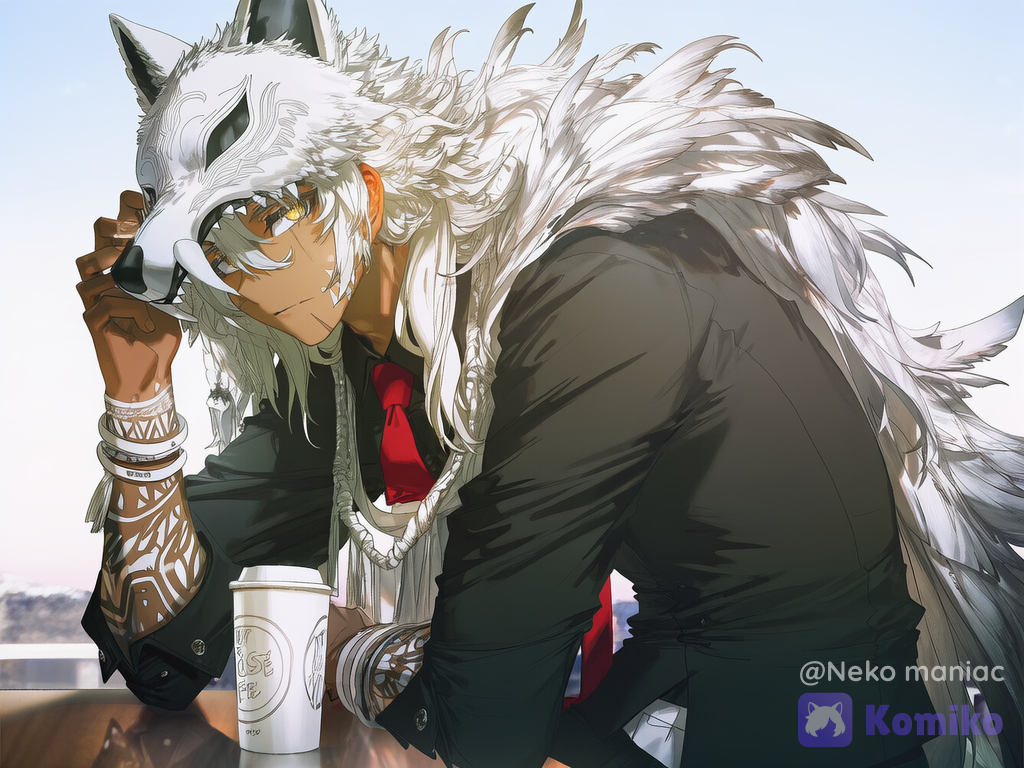 Enjoying a coffee
