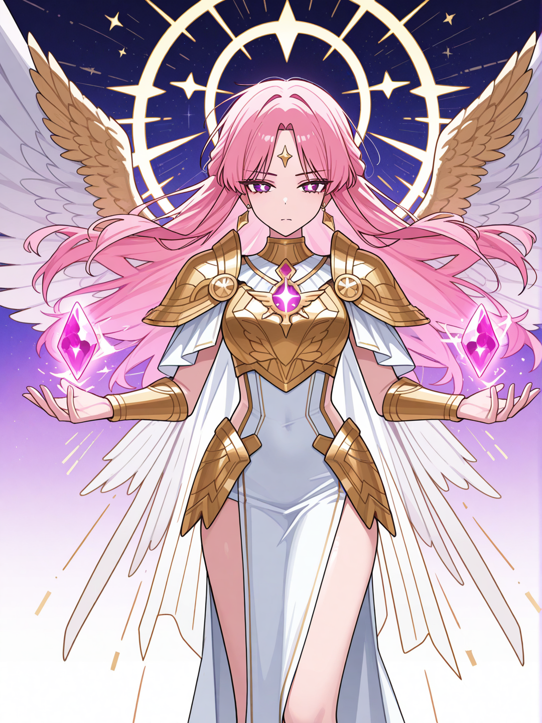 la hechicera de cabello rosa