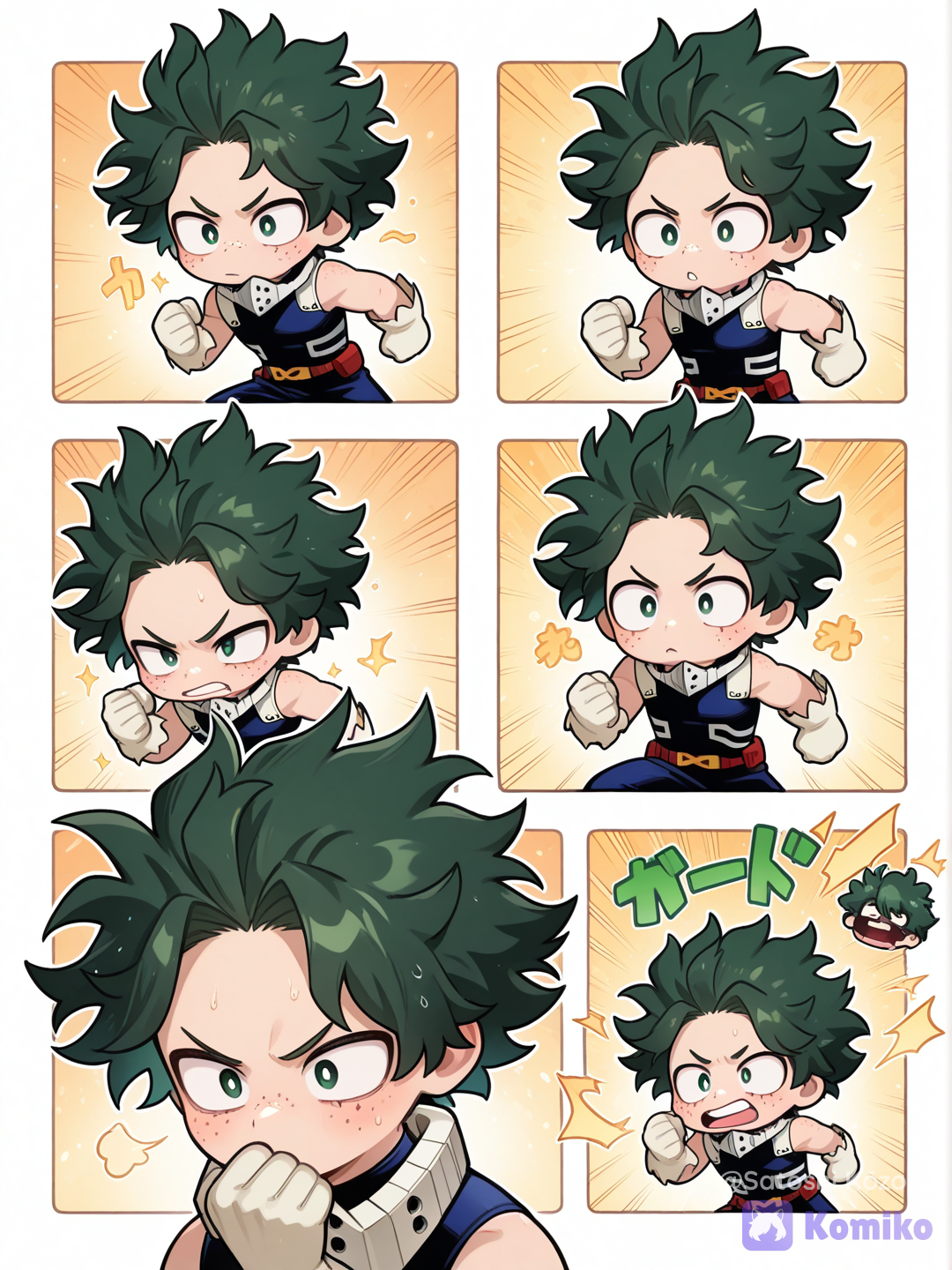 Deku in chibi (kinda)