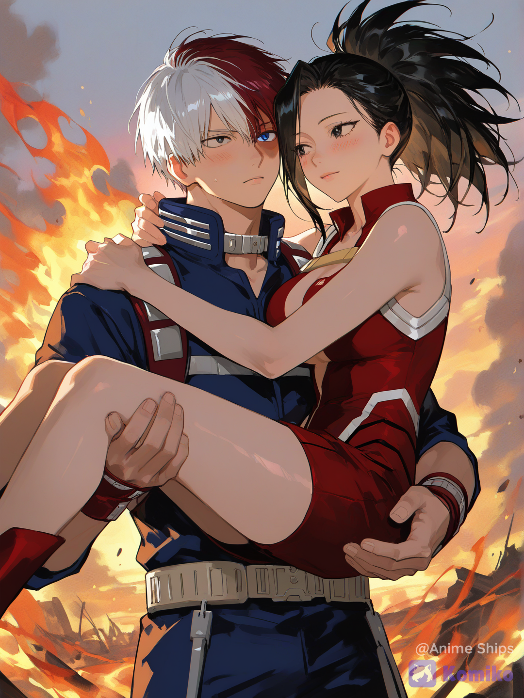 Yaoyorozu Momo x Todoroki Shoto