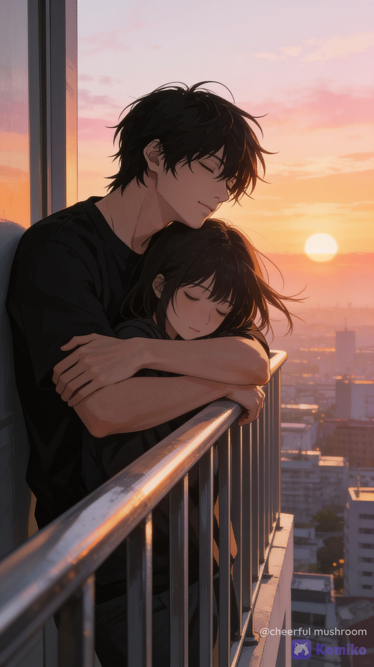 sunset together.