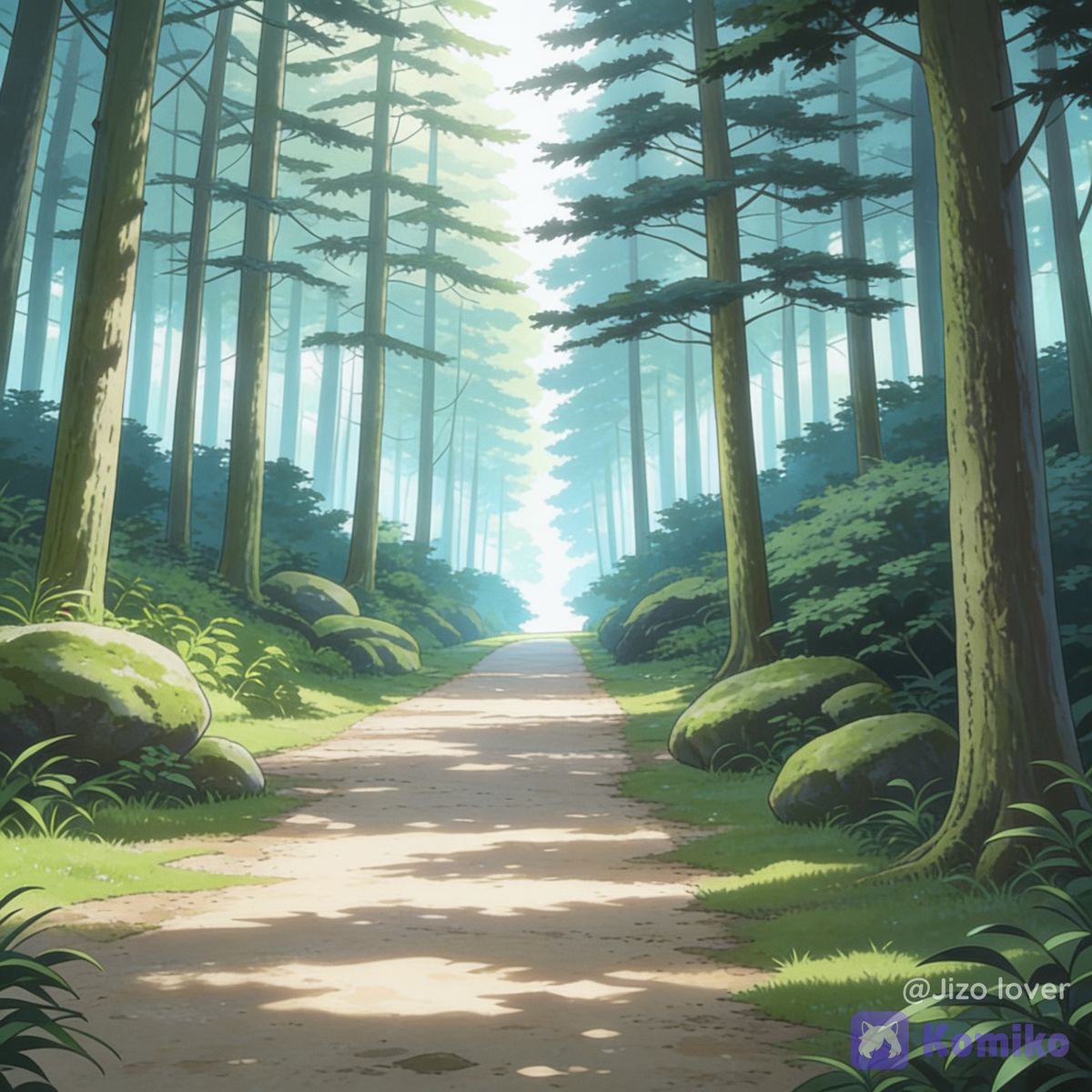 Anime forest path
