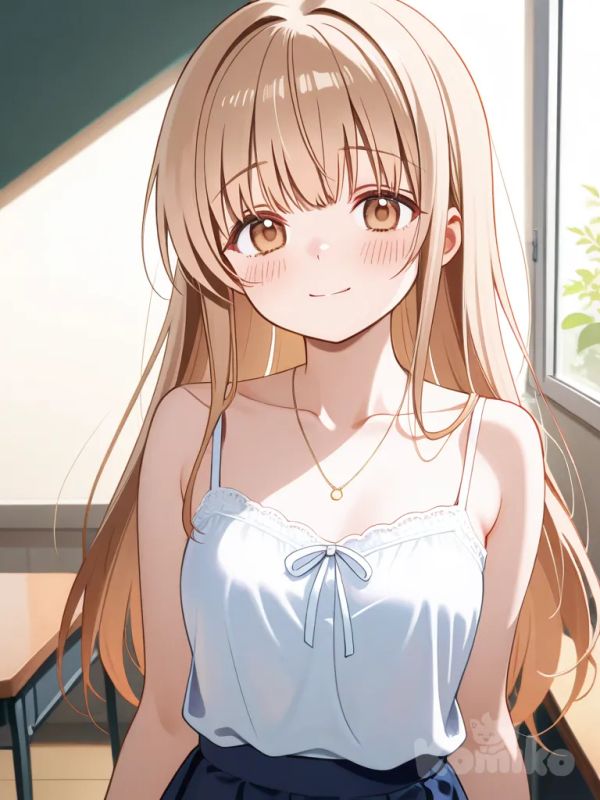 Shiina Mahiru, white camisole