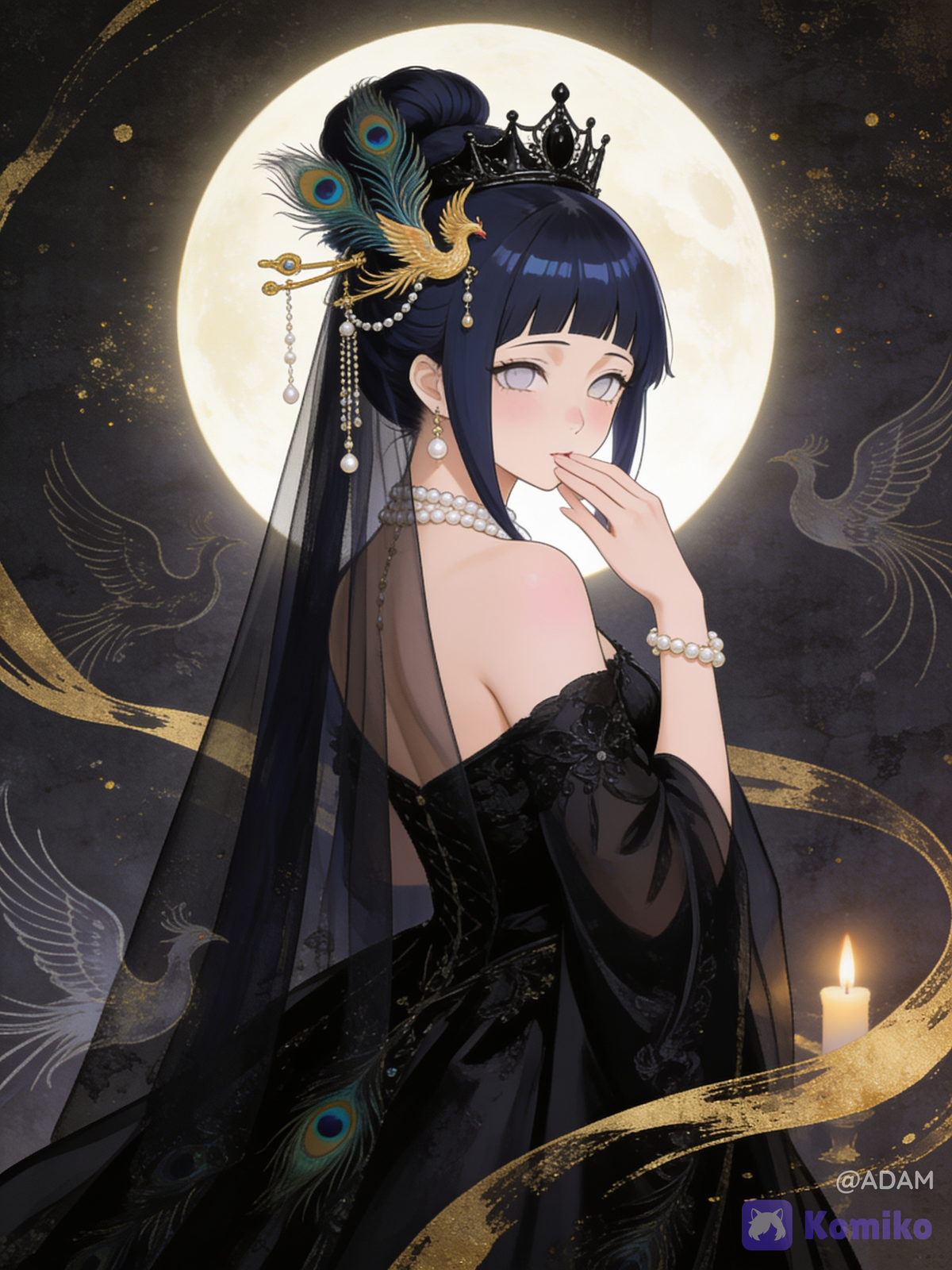 Bride in black 🖤🌕