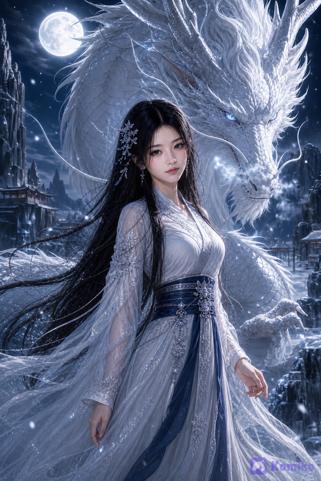 Moonlit Dragon Queen ❄️🐉