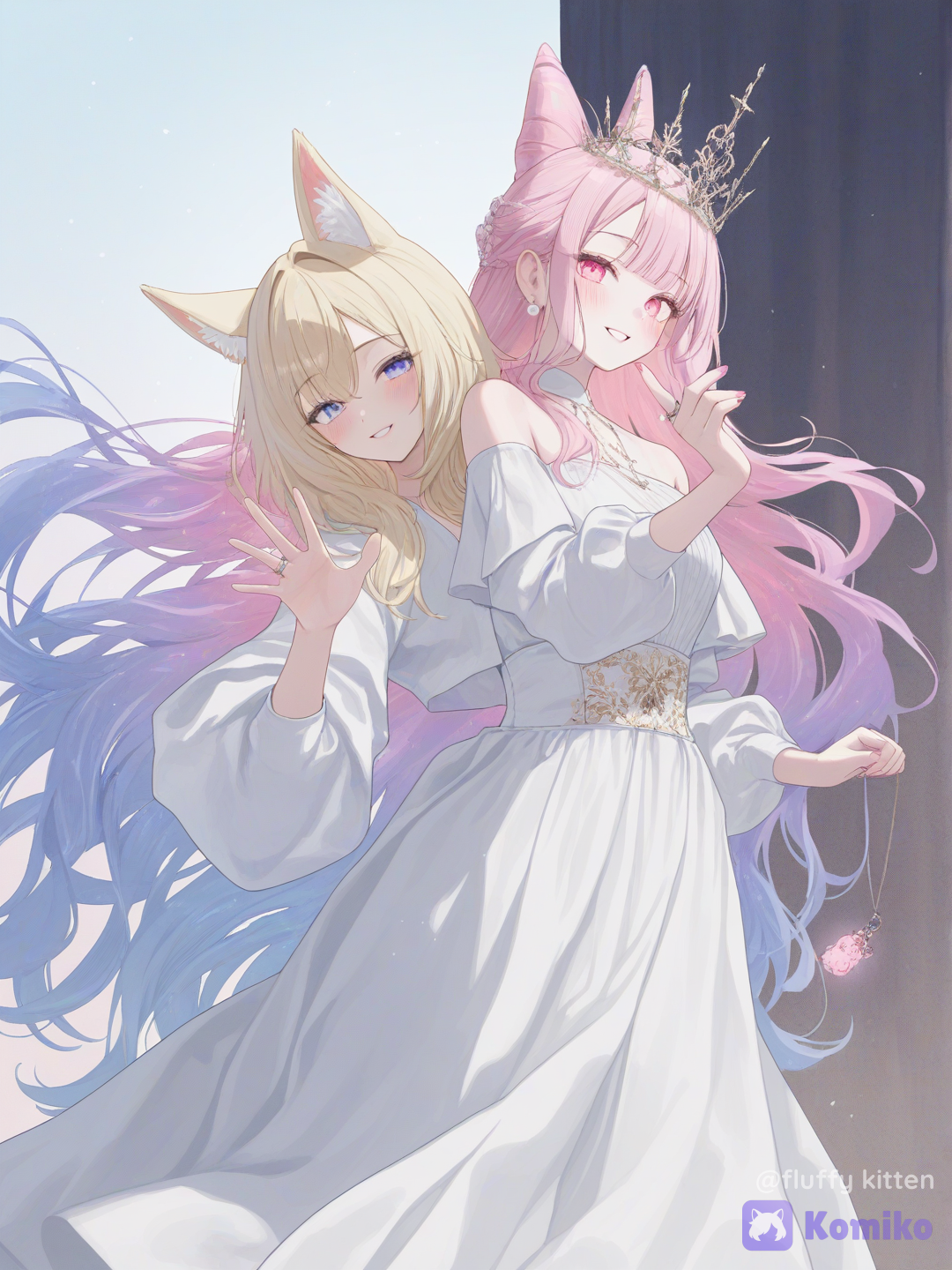 The girl's cat