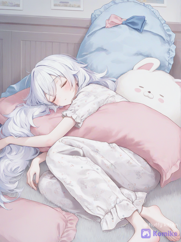 The girl is sleeping sweetly 😴