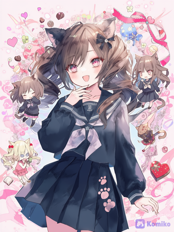 Such a cute and beautiful girl, beautiful background, cute art (⁠≧⁠▽⁠≦⁠)