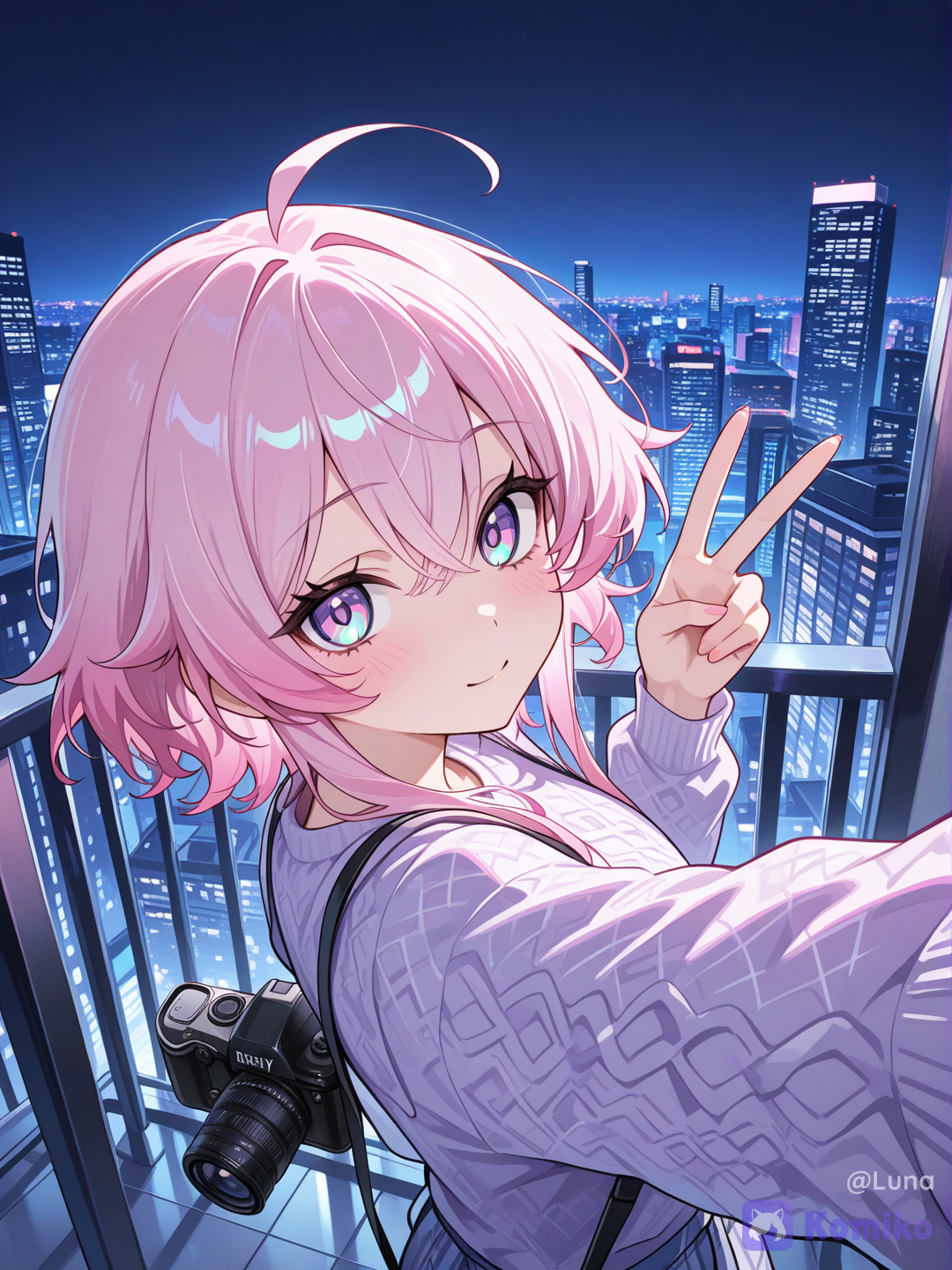 Selfie on skyscraper