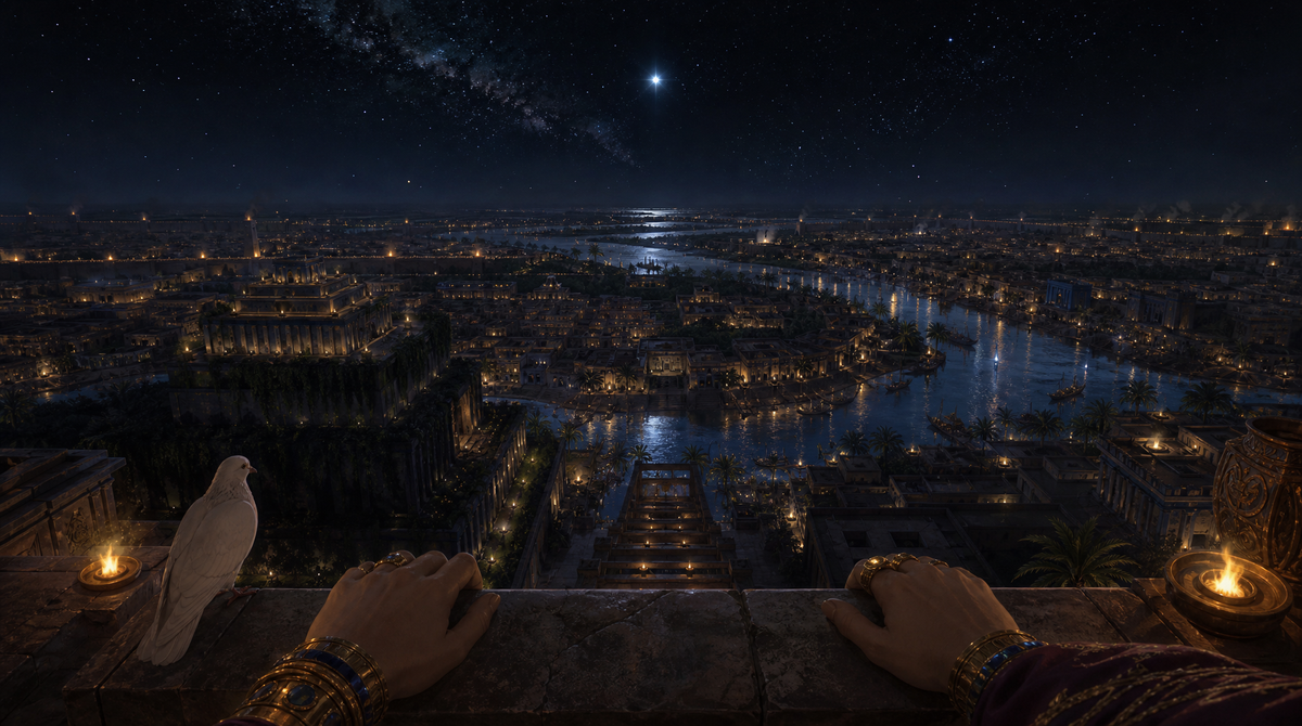 Ancient Borsippa at Night