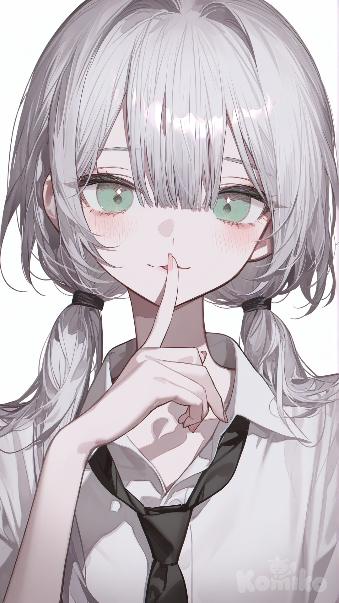 Index finger raised