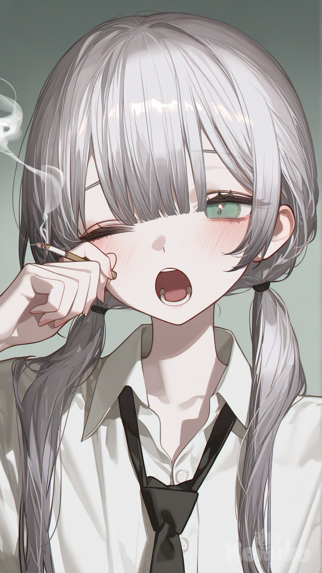 Rubbing eyes