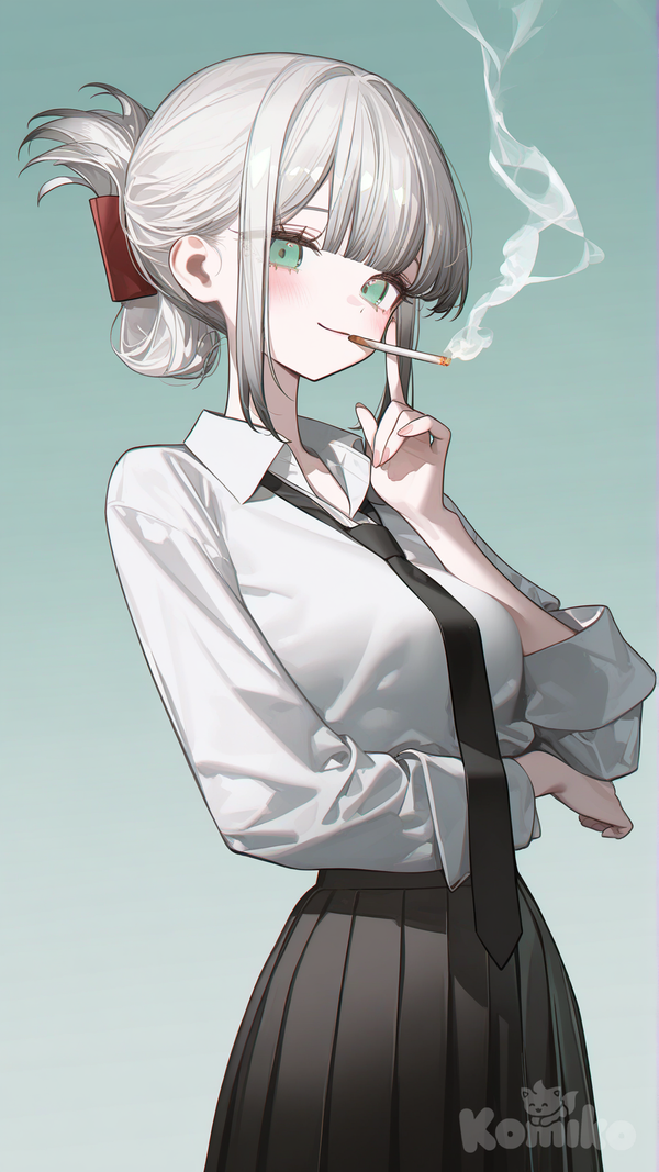 Folded ponytail