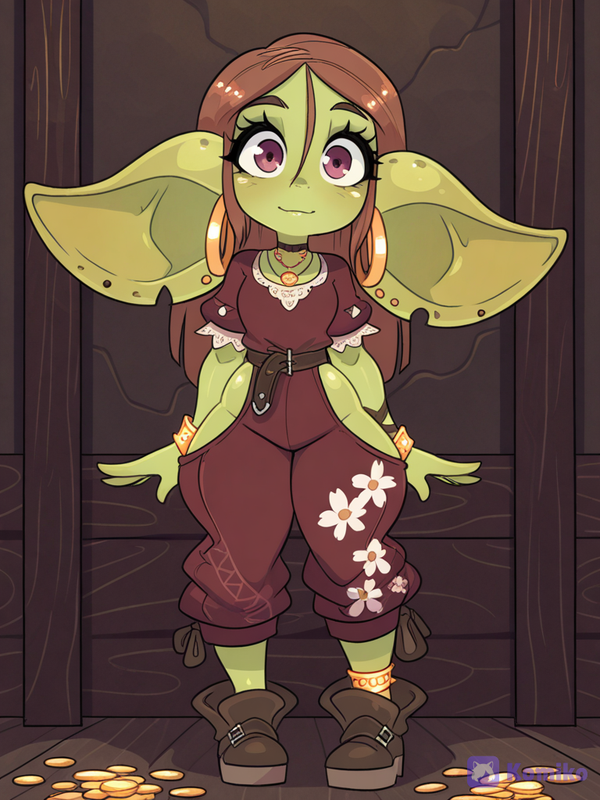 Goblinzinha se vestida de nobre