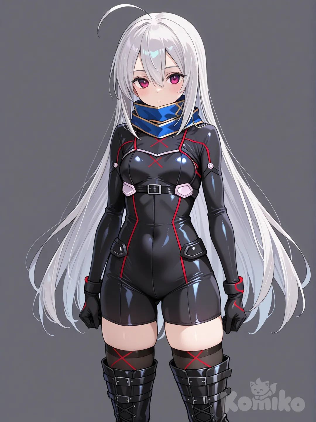 Mysterious_Heroine_X_(Fate) ver.long silver hair