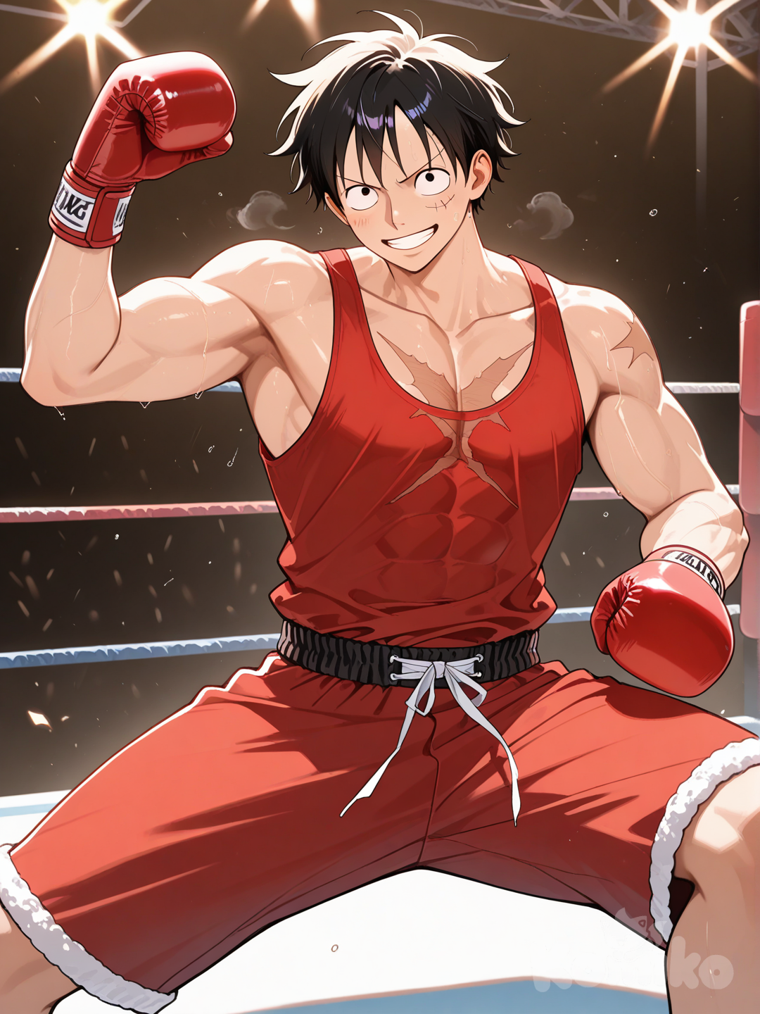 Boxer luffy au