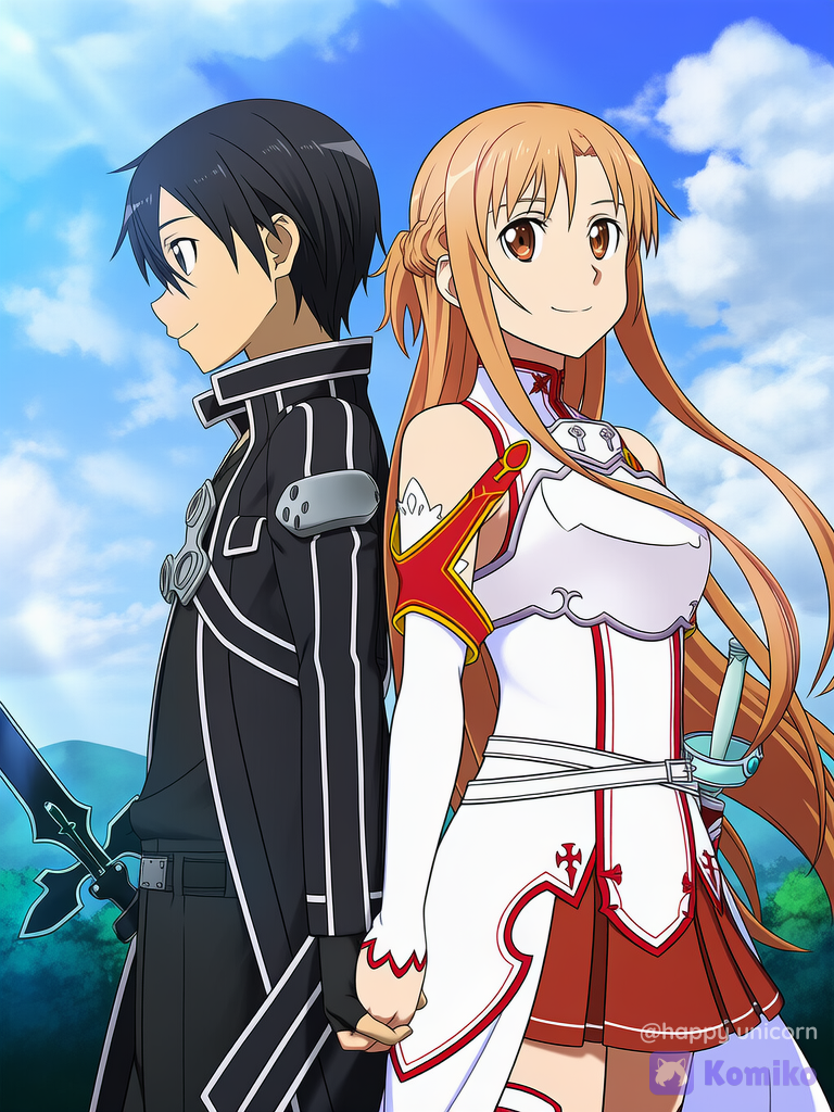 Kirito and Asuna.