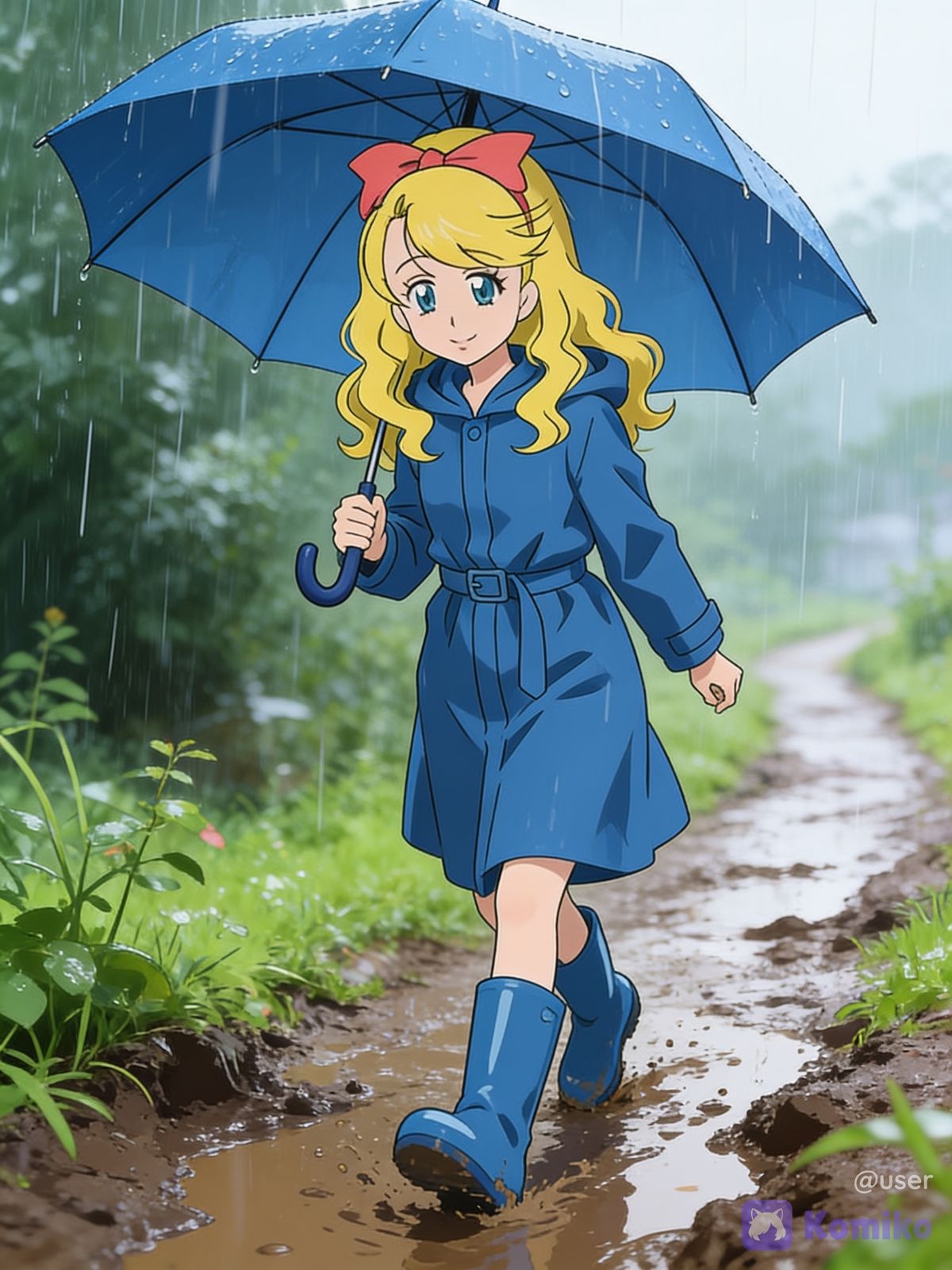 雨の日のローズマリー