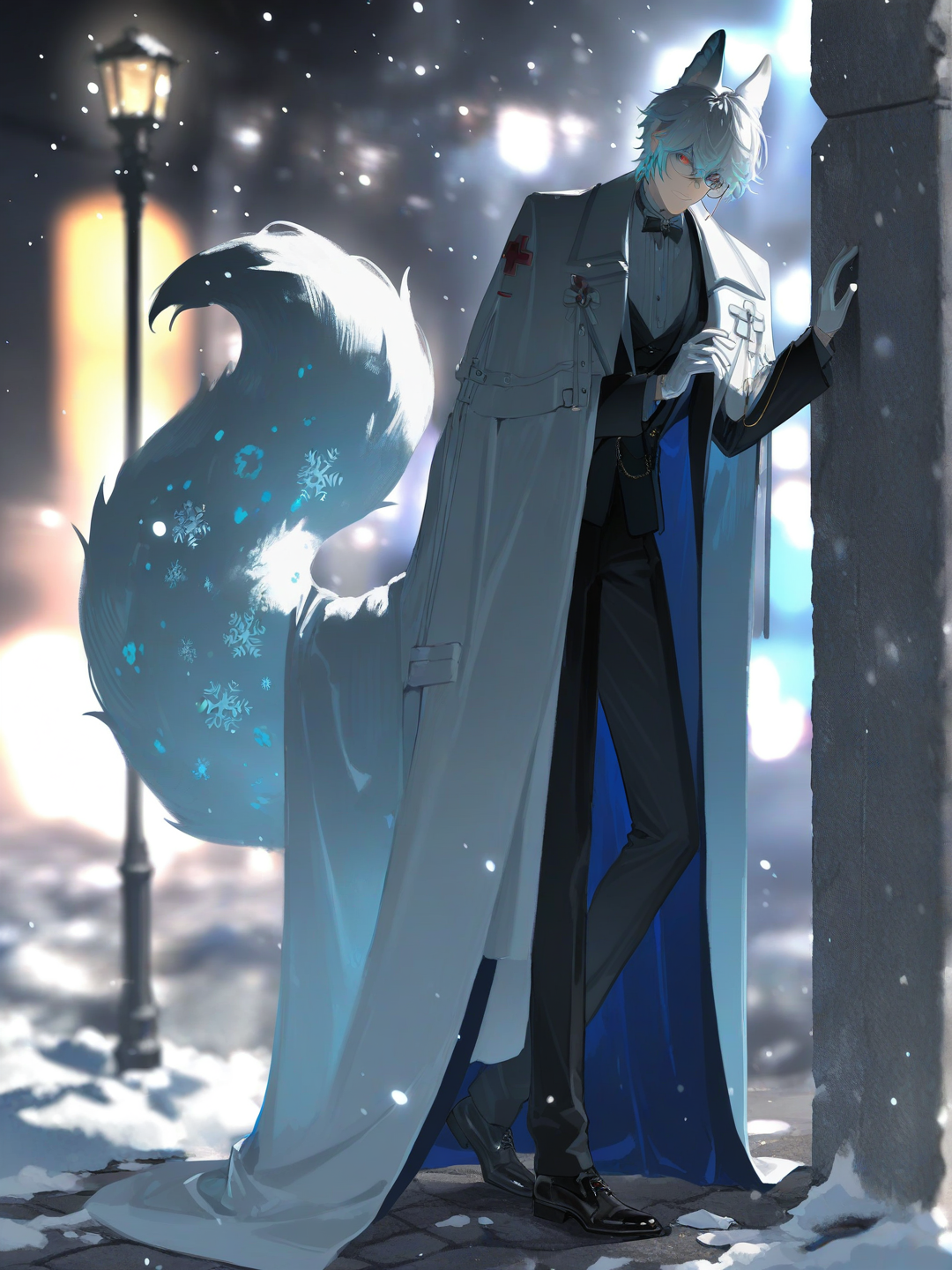 snowing street is so cold