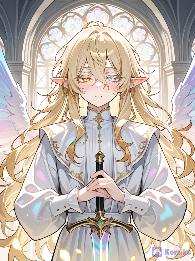 Elfo sereno con espada ✨🗡️