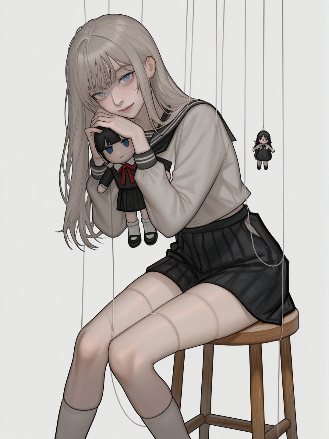 A girl who kills people than make's them into puppets 