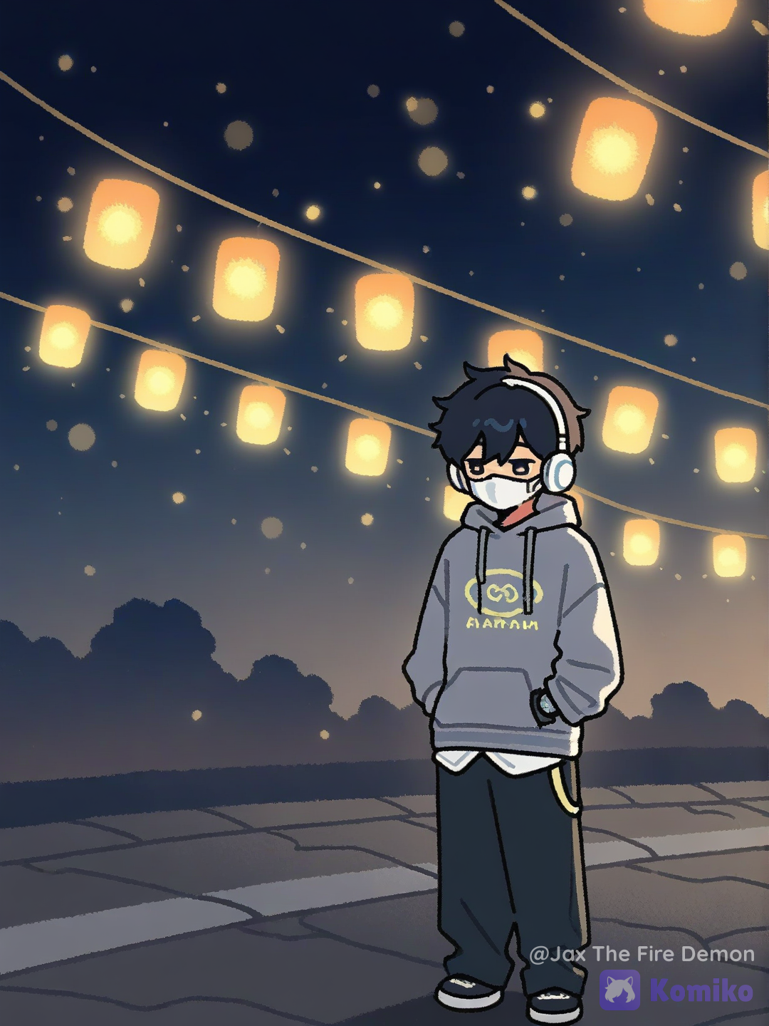 Just a kid walking out in the night