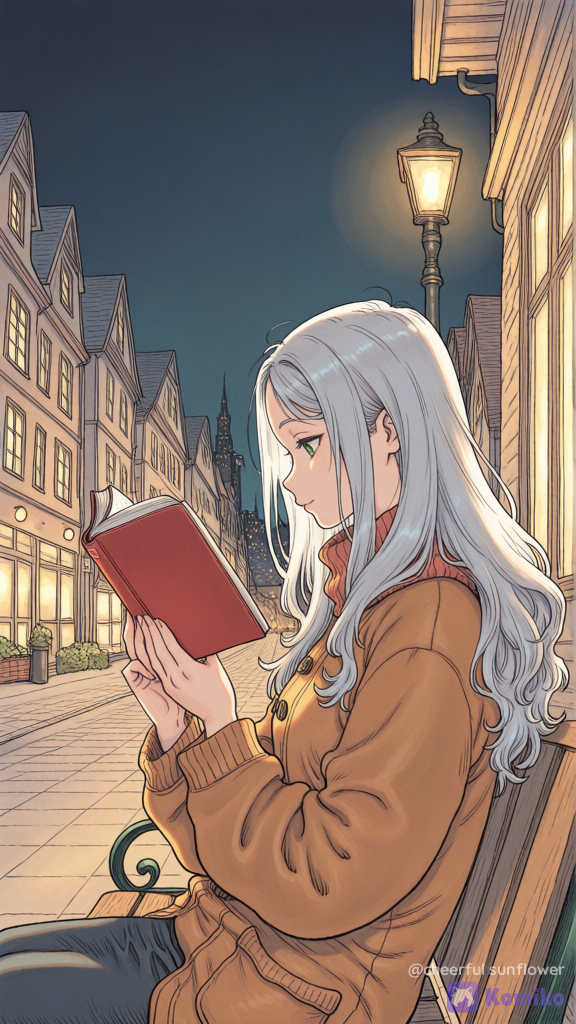 Reading a good book.