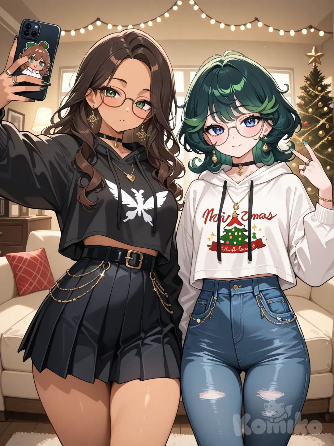 Me and my older Sister during Christmas