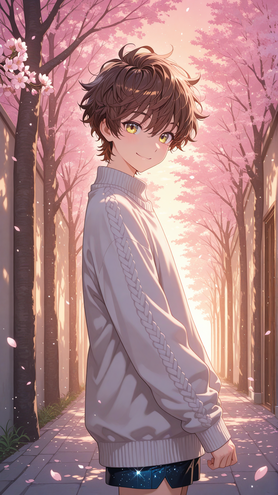 A walk along the cherry blossom path