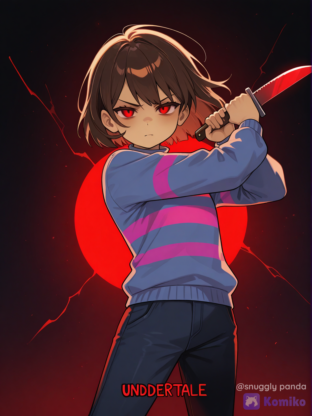 frisk \(undertale\), undertale, 1other, brown hair, short hair, striped clothes, striped sweater, striped shirt, long sleeves assassina na rota genocida