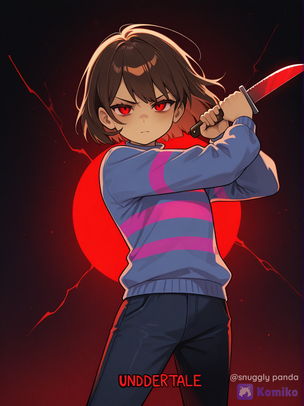 frisk \(undertale\), undertale, 1other, brown hair, short hair, striped clothes, striped sweater, striped shirt, long sleeves assassina na rota genocida