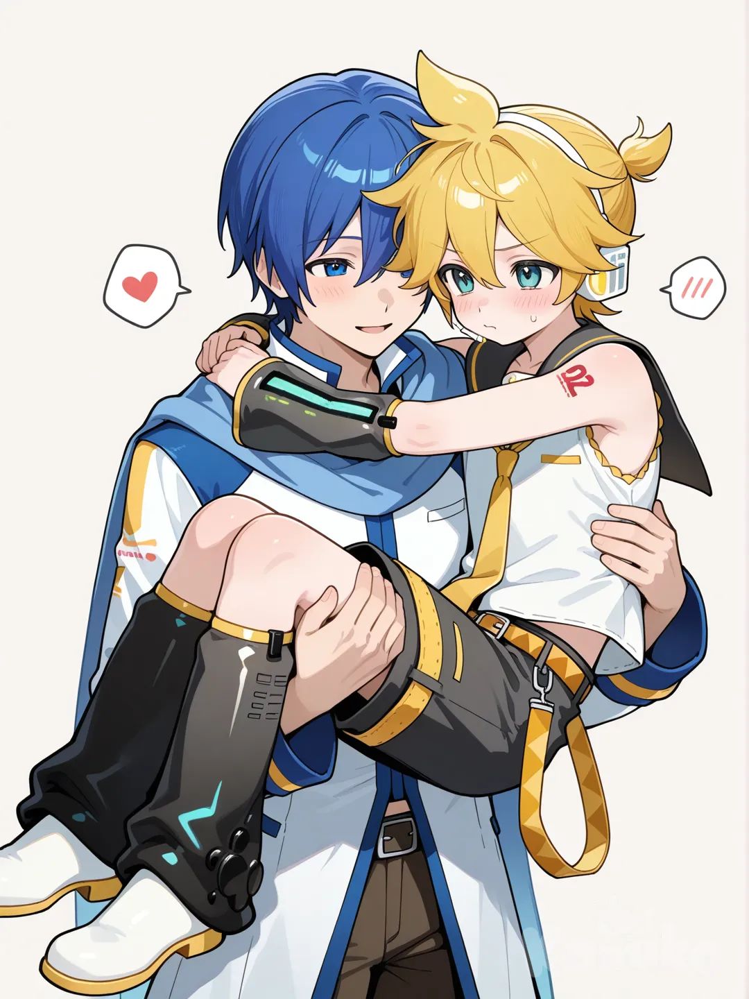 @Kaito_(Vocaloid)把@Kagamine_Len公主抱