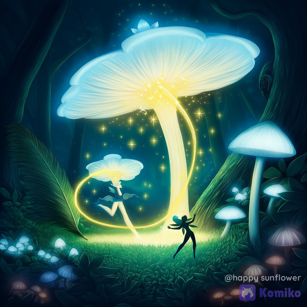 fairy mushroom luminous