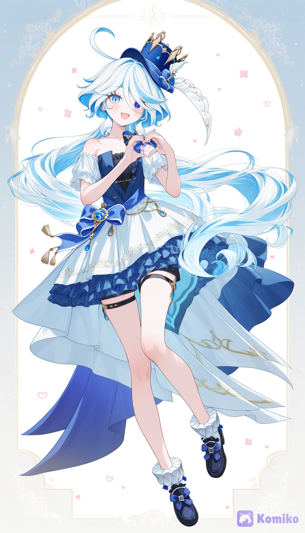 Elegant Blue Pose