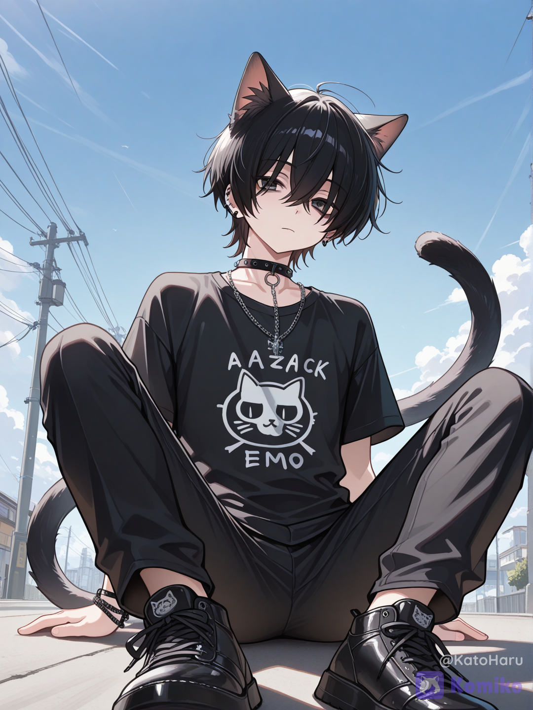 Emo neko boy.