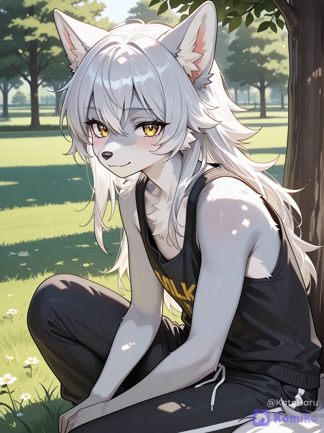 A wolf cub on vacation.