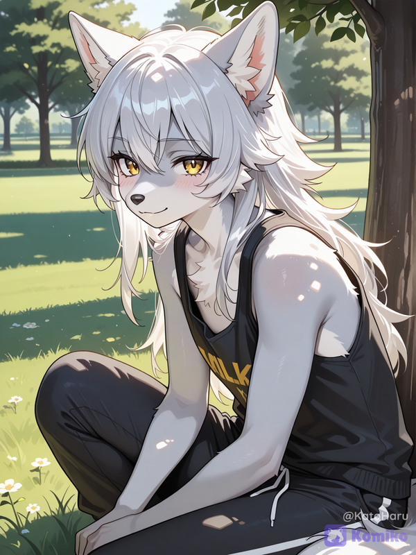 A wolf cub on vacation.
