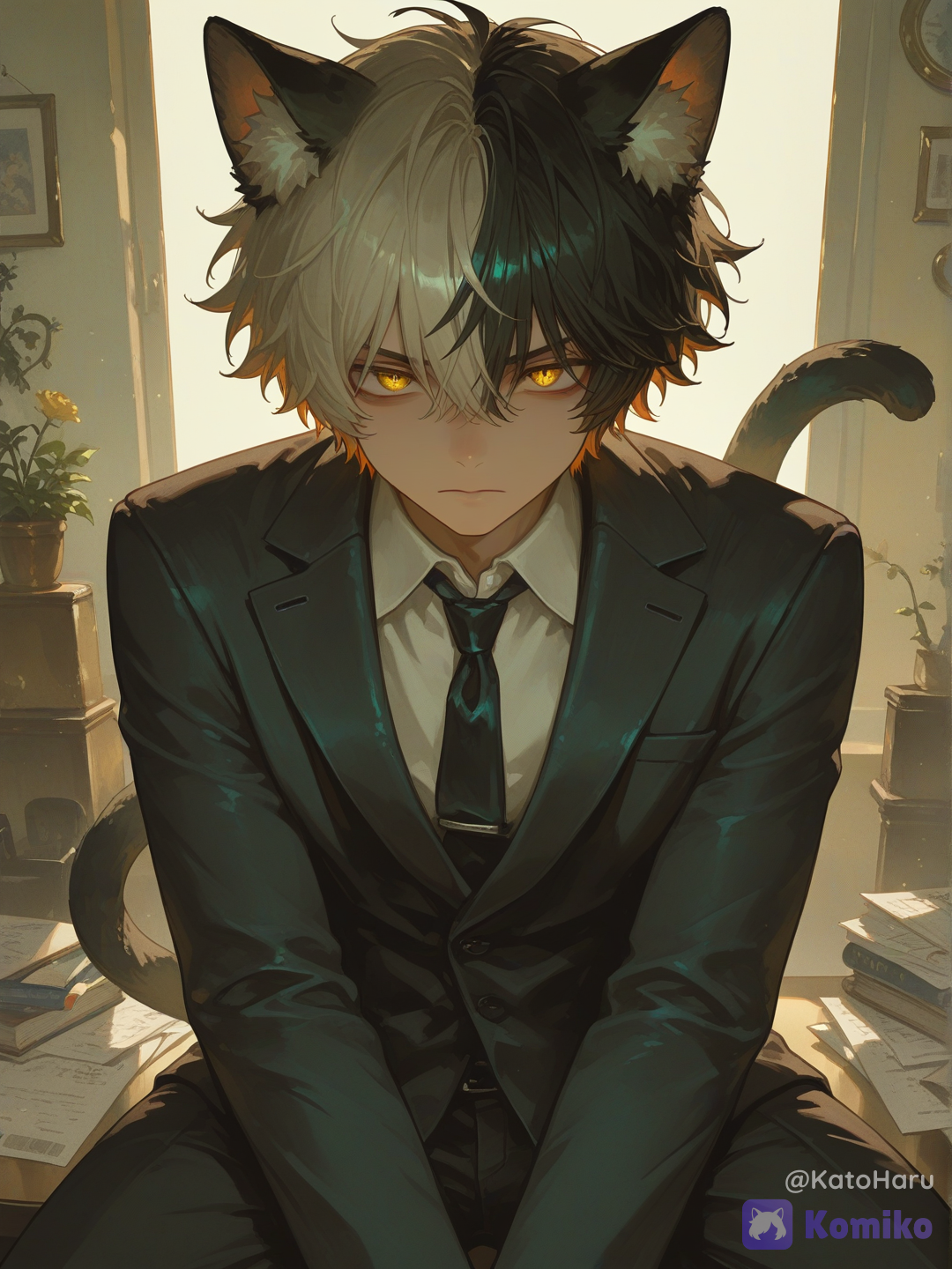 Under the sight of amber eyes.