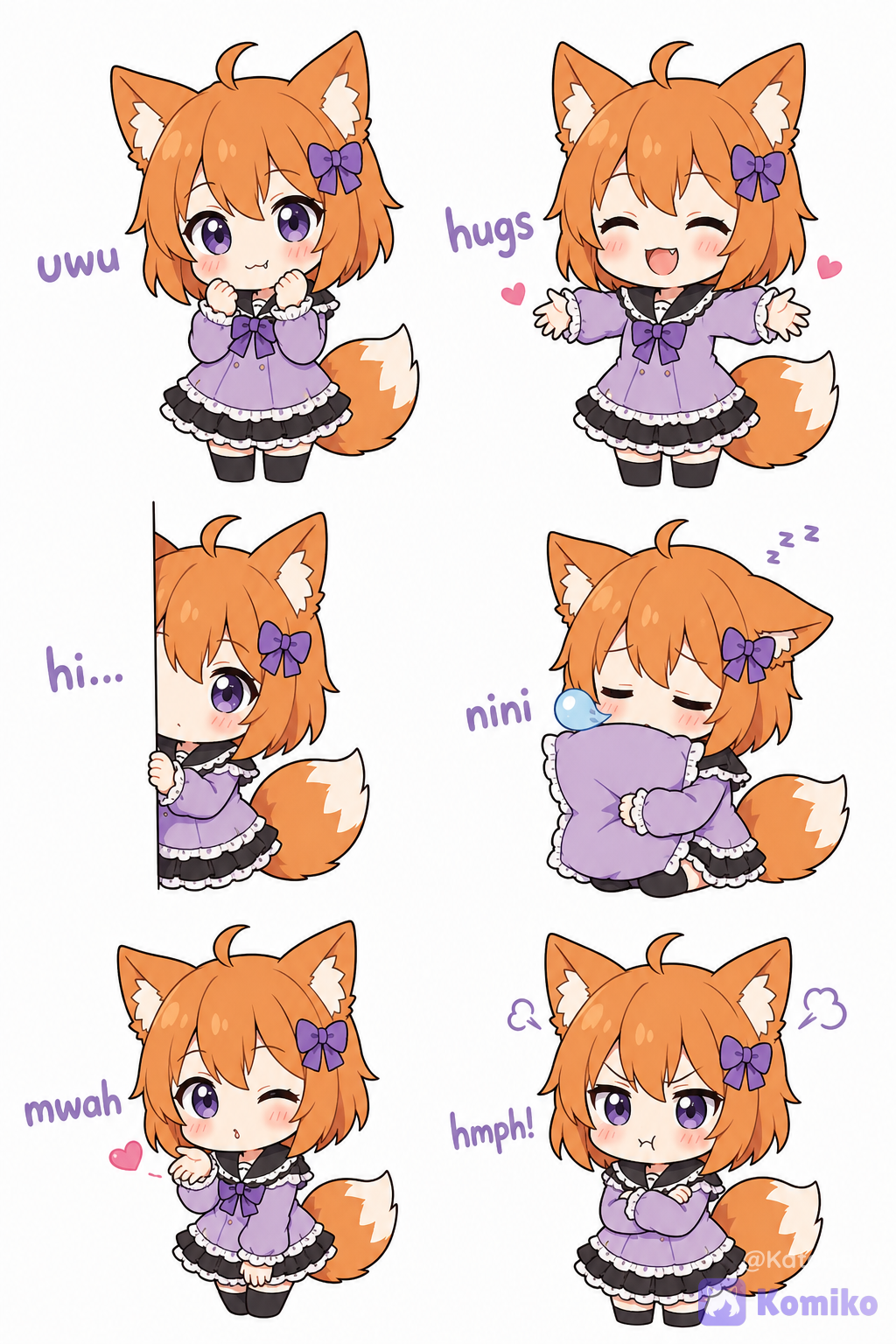 Komiko chibi stickers