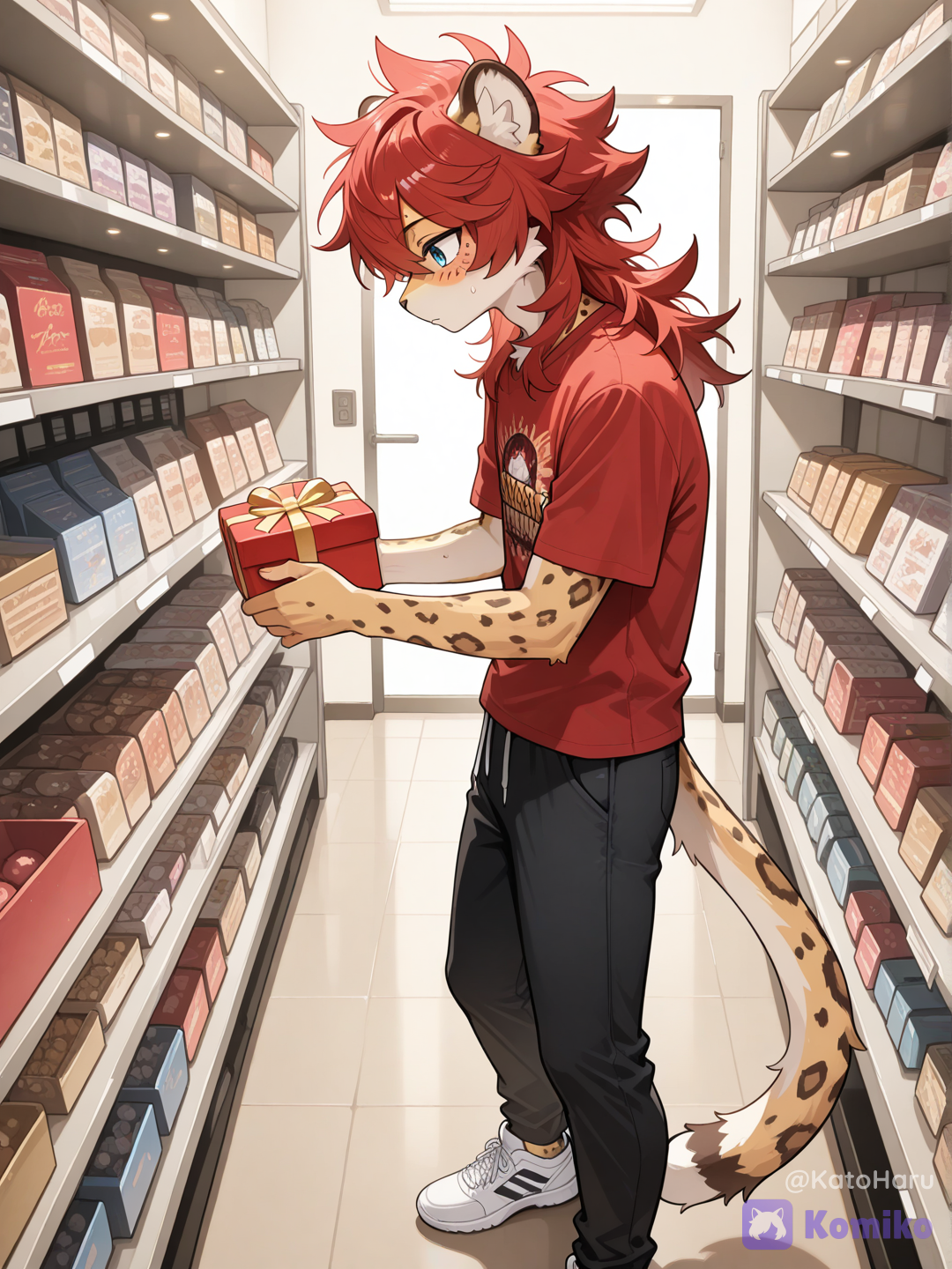 Reo chooses a gift for Jonny.