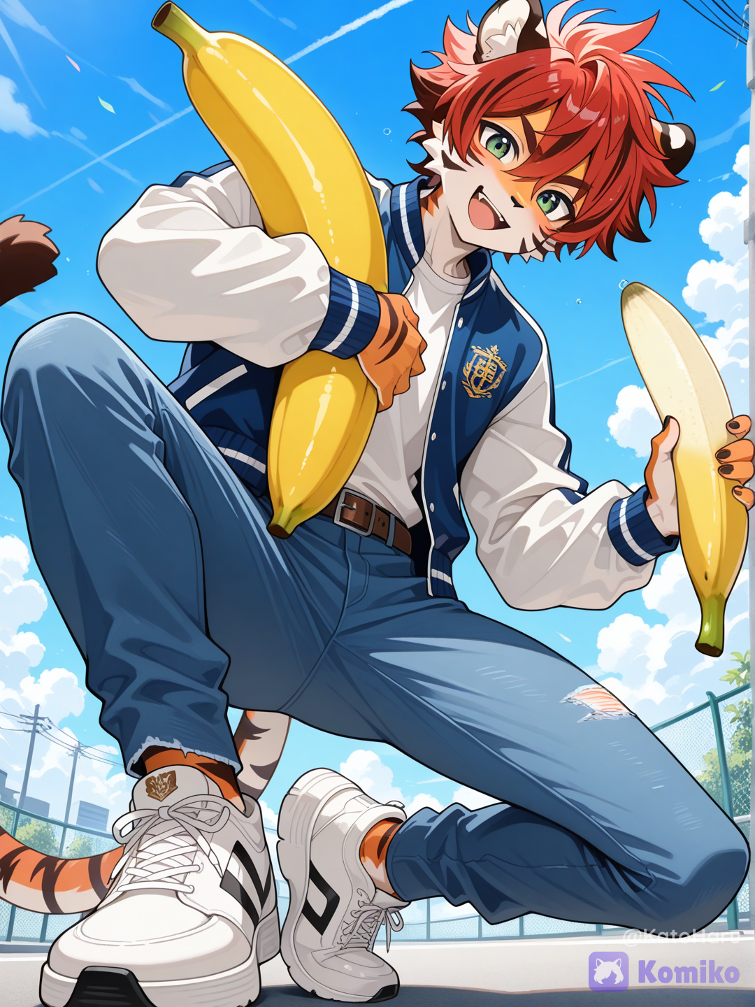 Jonny like his bananas BIG.