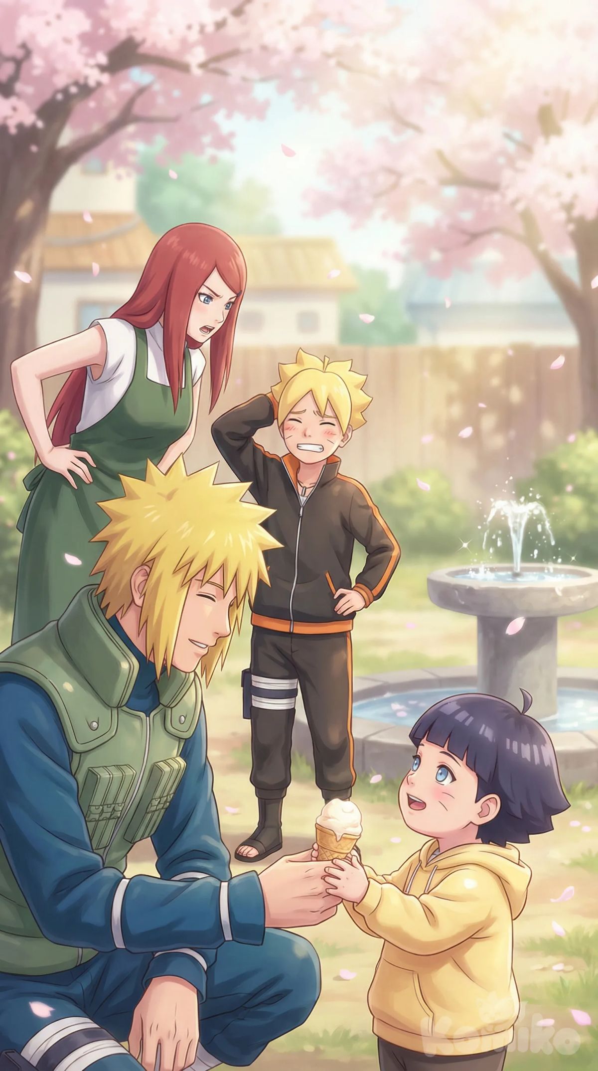 MINATO AND KUSHINA WITH THEIR GRAND CHILDREN