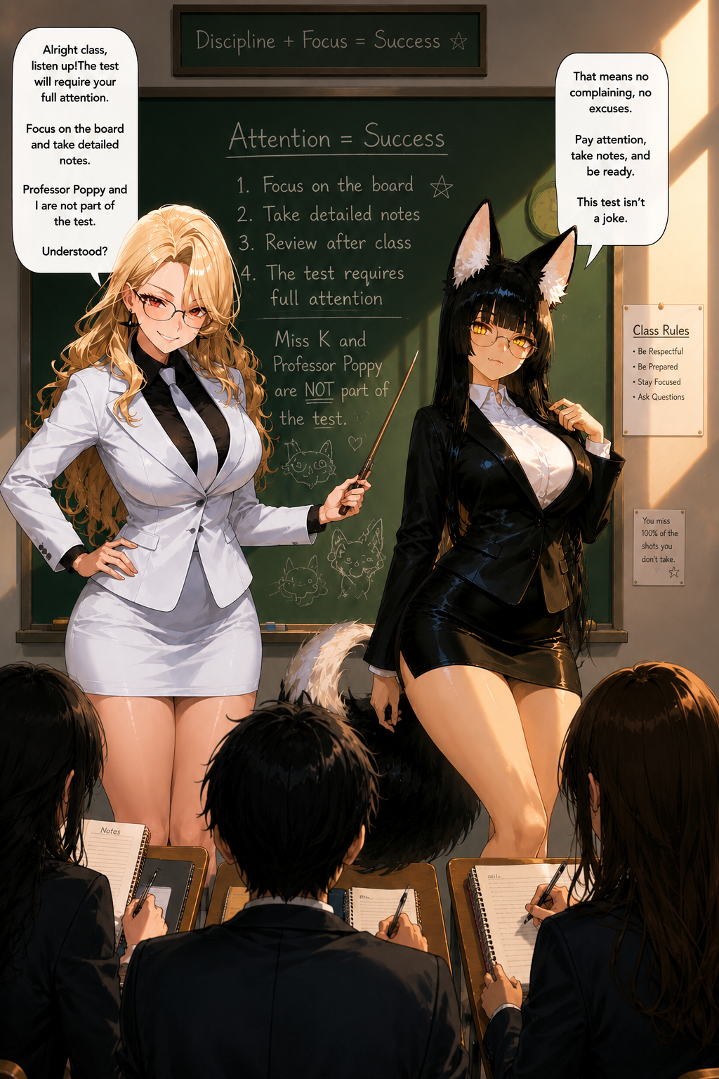 Pay attention class~