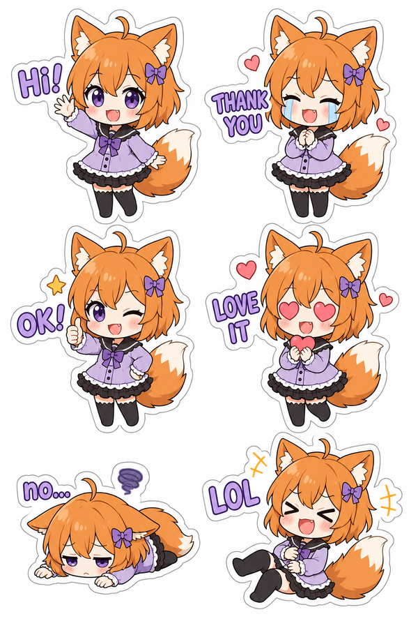 Komiko-chan stickers ❤️❤️