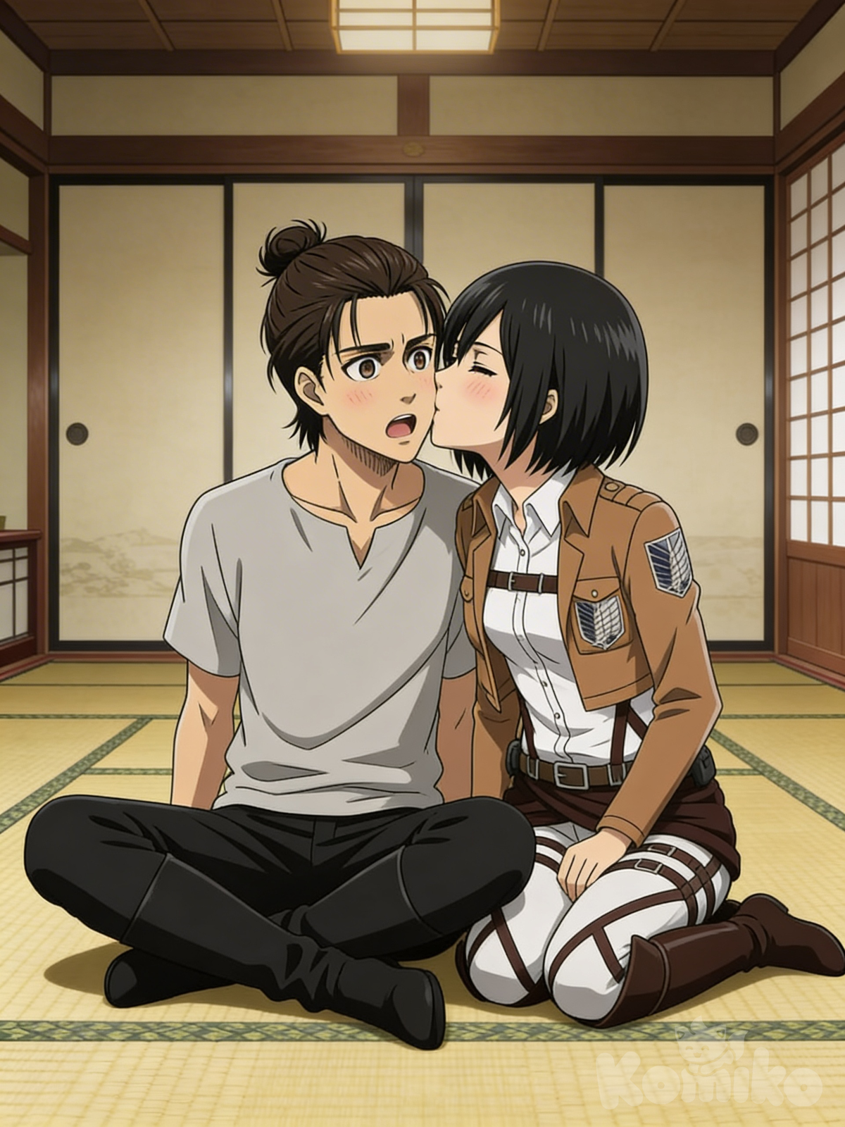 Eren Mikasa 