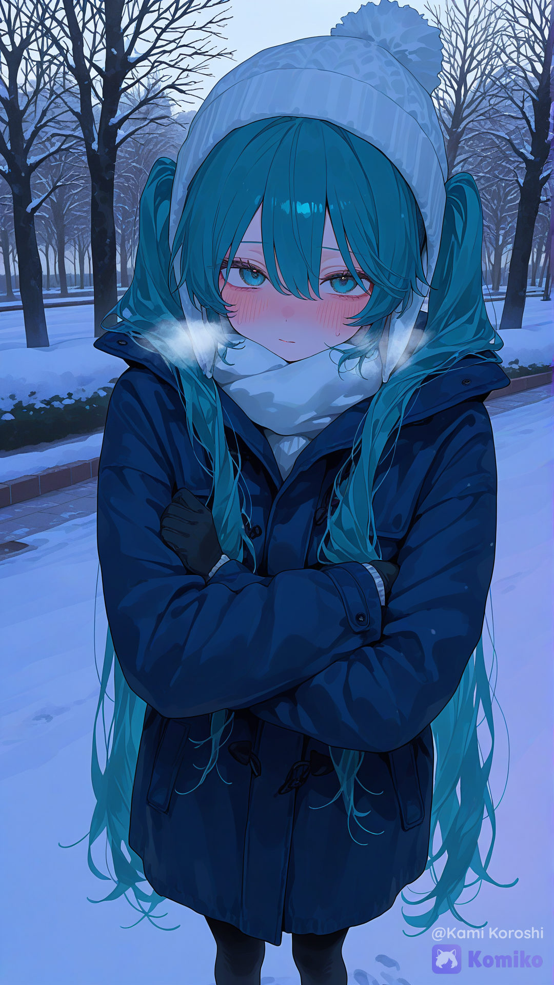 I... I want to go home... (speaking in a trembling voice due to the cold)